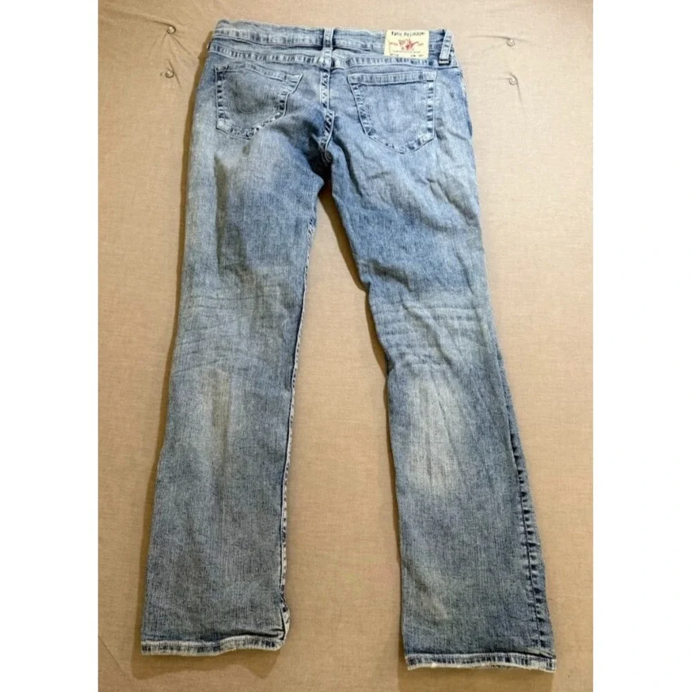 True Religion Ricky Relaxed Straight Jeans Mens 38 Blue Denim Pocketed Men 38X33
